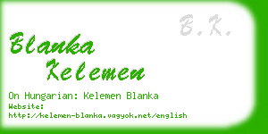 blanka kelemen business card